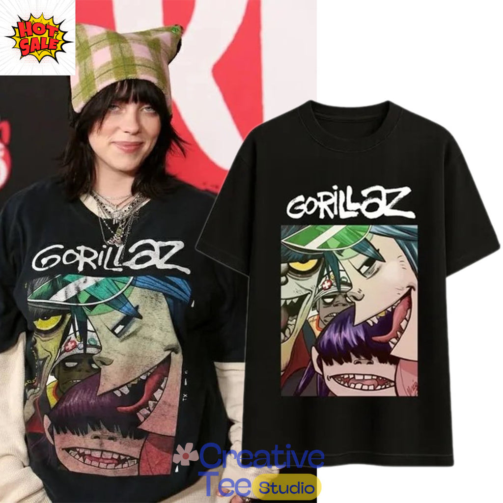 Billie Eilish Gorillaz Band T-Shirt