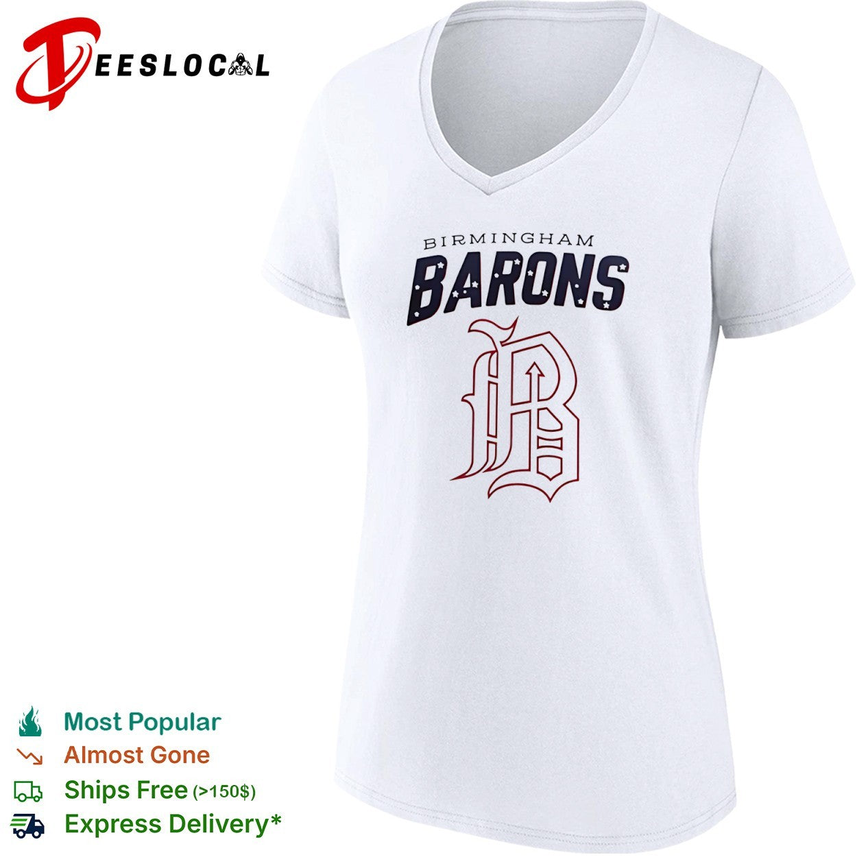 Birmingham Barons B logo shirt