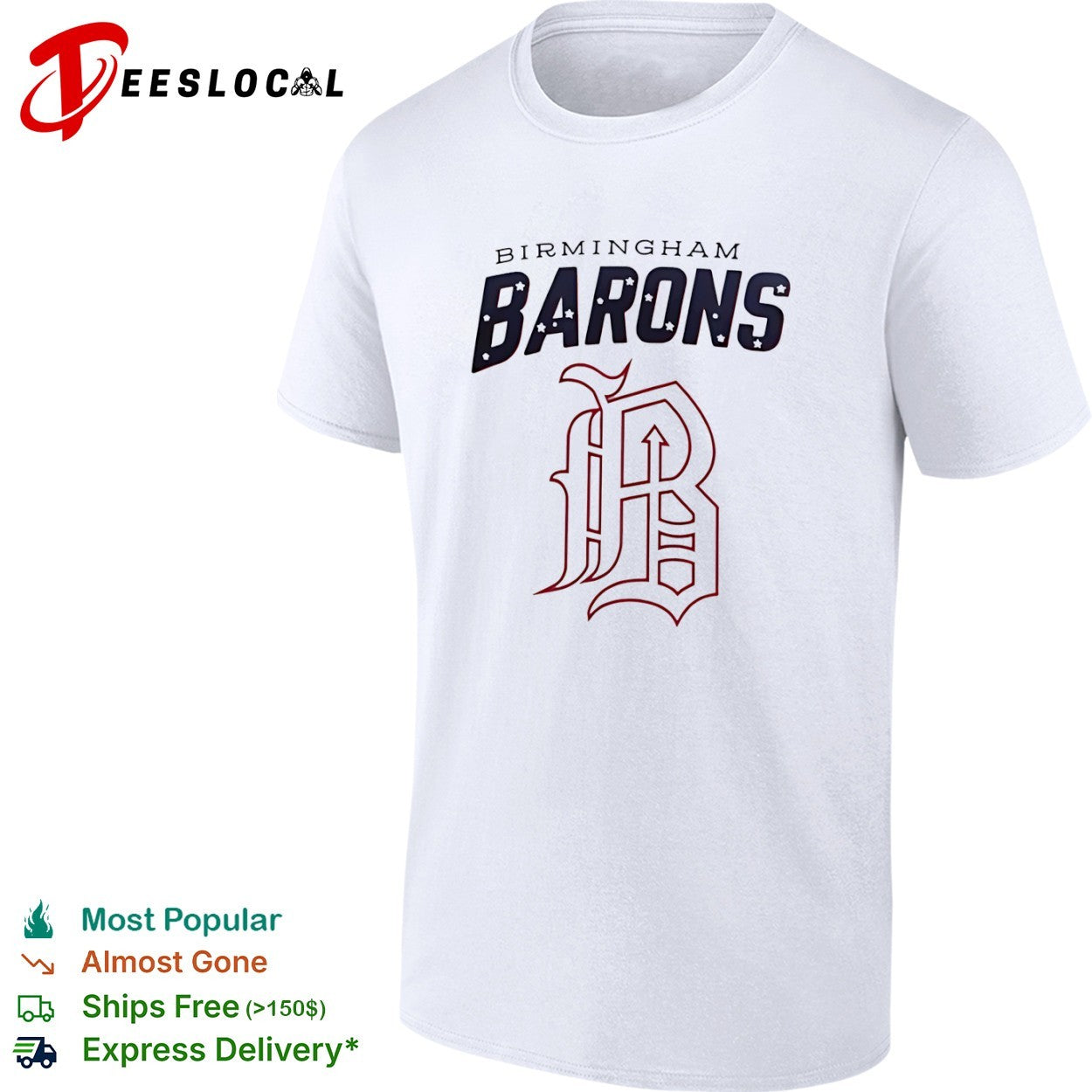 Birmingham Barons B logo shirt