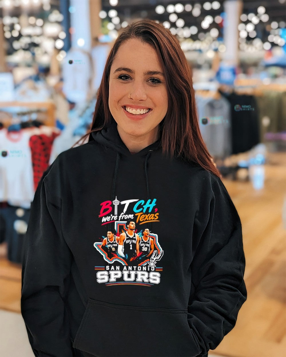 Bitch we’re from Texas San Antonio Spurs players shirt