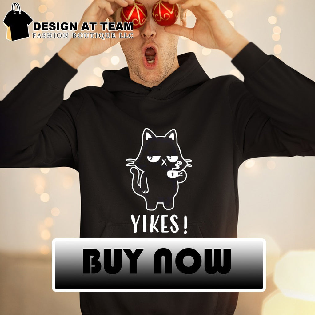 Black cat yikes shirt