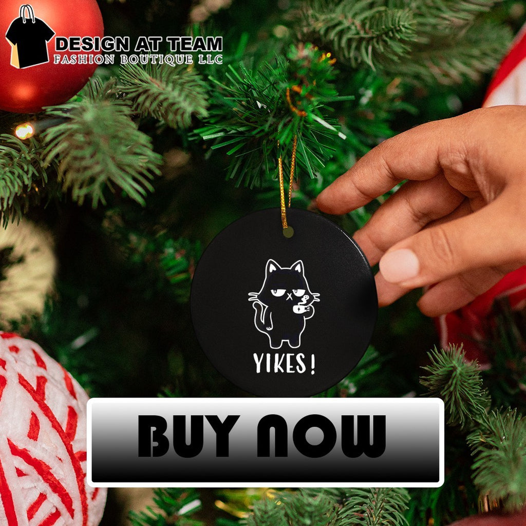 Black cat yikes shirt