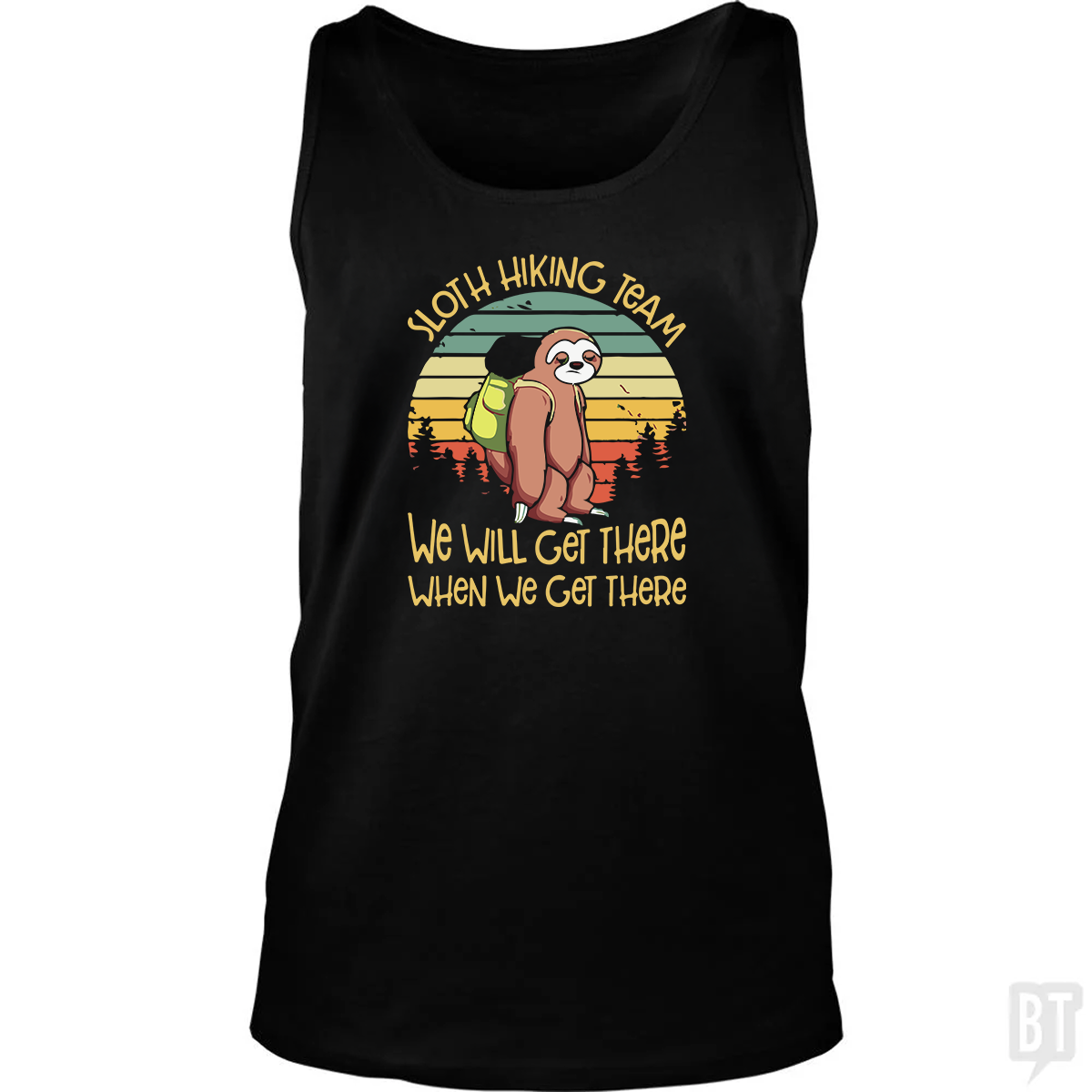 Funny Sloth Hiking Team Tank Top