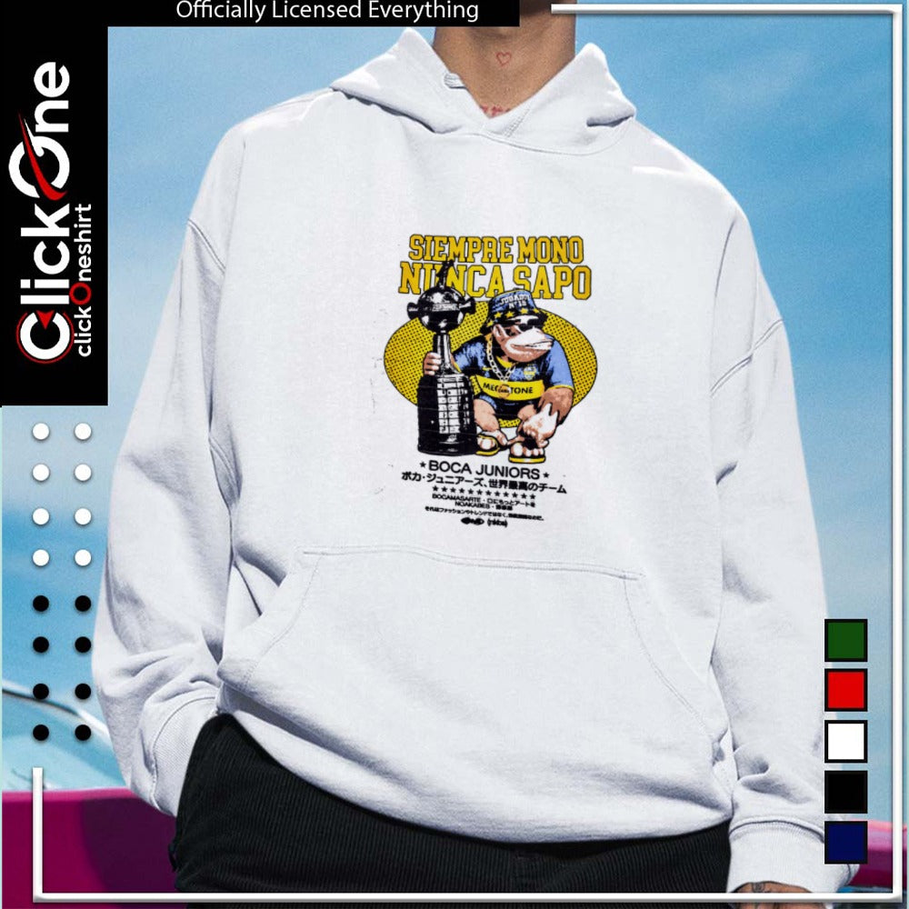 Boca Juniors Siempre Mono Nunca Sapo 12 Monkey Holding Trophy Wearing Hat shirt