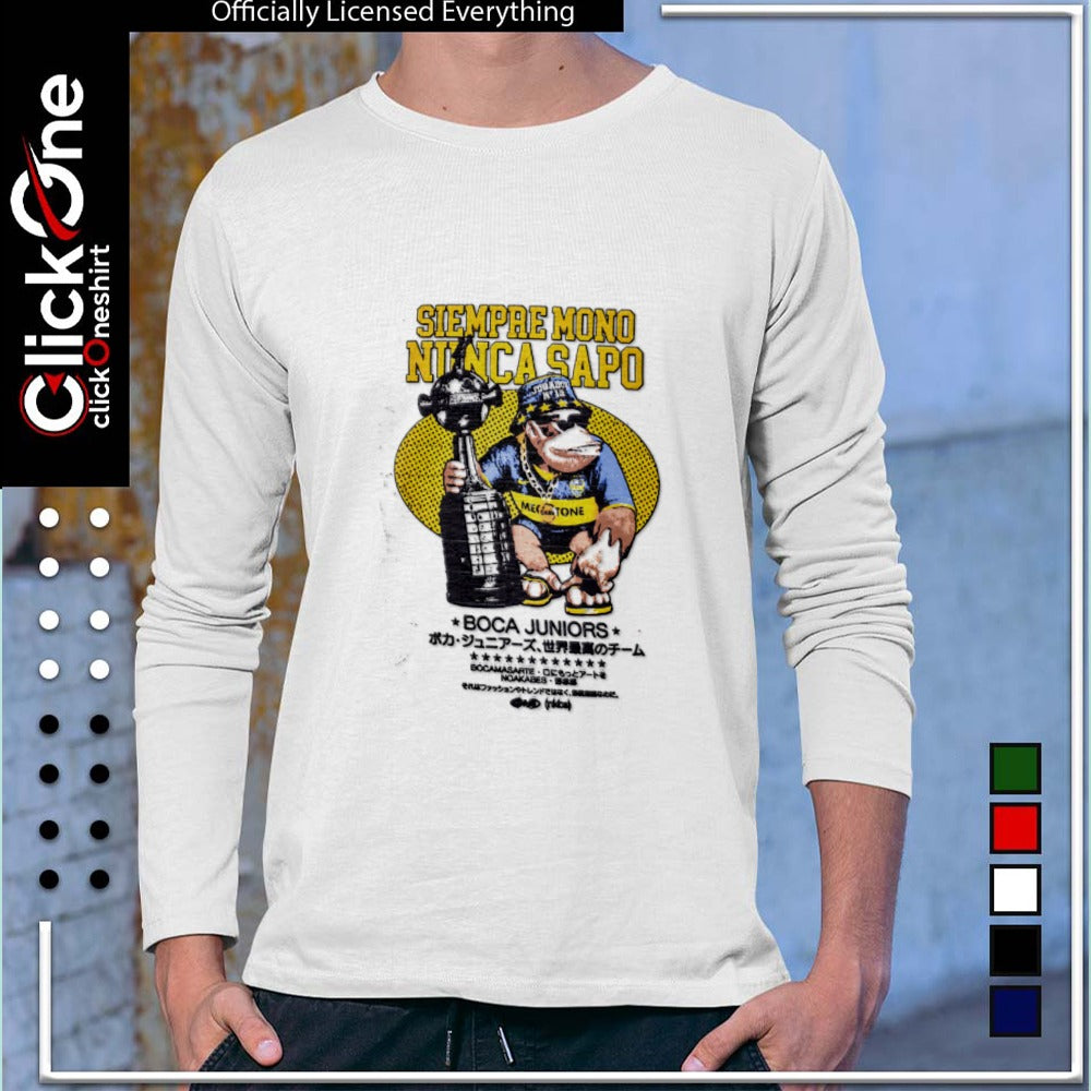 Boca Juniors Siempre Mono Nunca Sapo 12 Monkey Holding Trophy Wearing Hat shirt