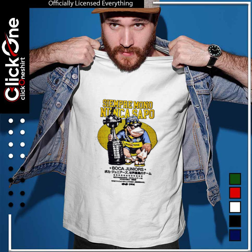 Boca Juniors Siempre Mono Nunca Sapo 12 Monkey Holding Trophy Wearing Hat shirt