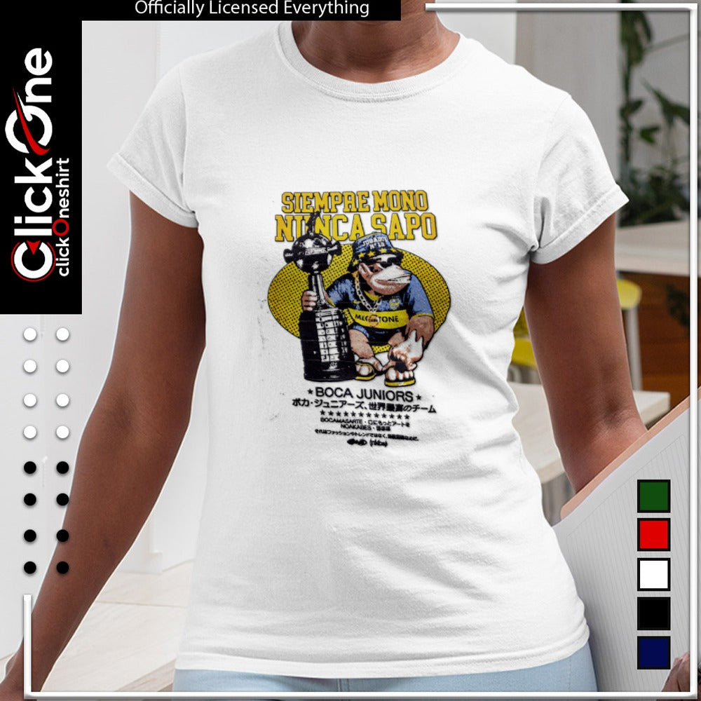 Boca Juniors Siempre Mono Nunca Sapo 12 Monkey Holding Trophy Wearing Hat shirt