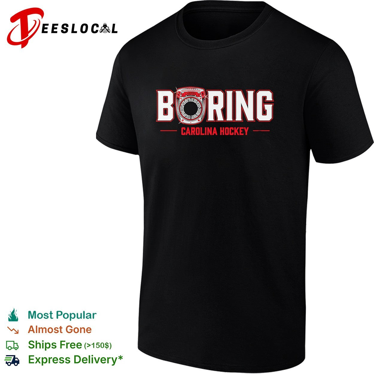 Boring champs ring Carolina hockey shirt
