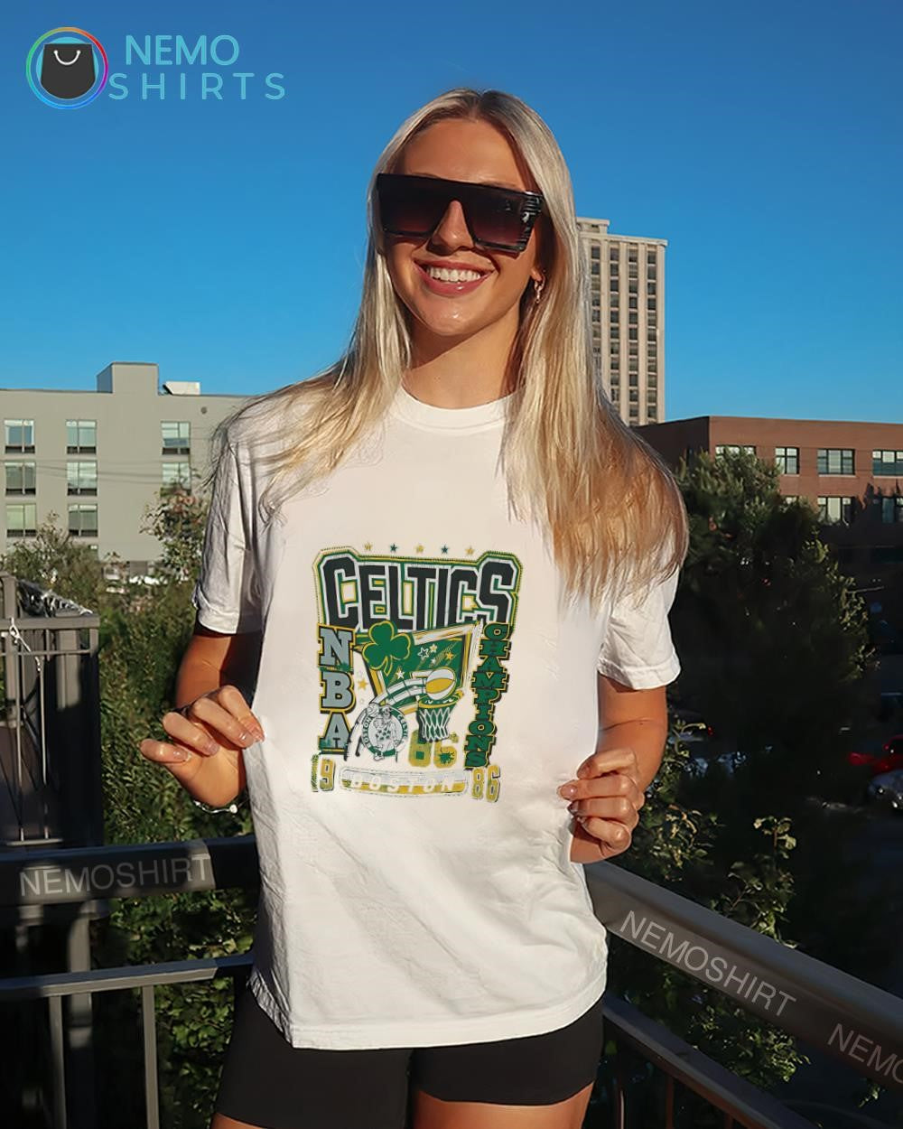 Boston Celtics NBA Champions 1986 logo shirt