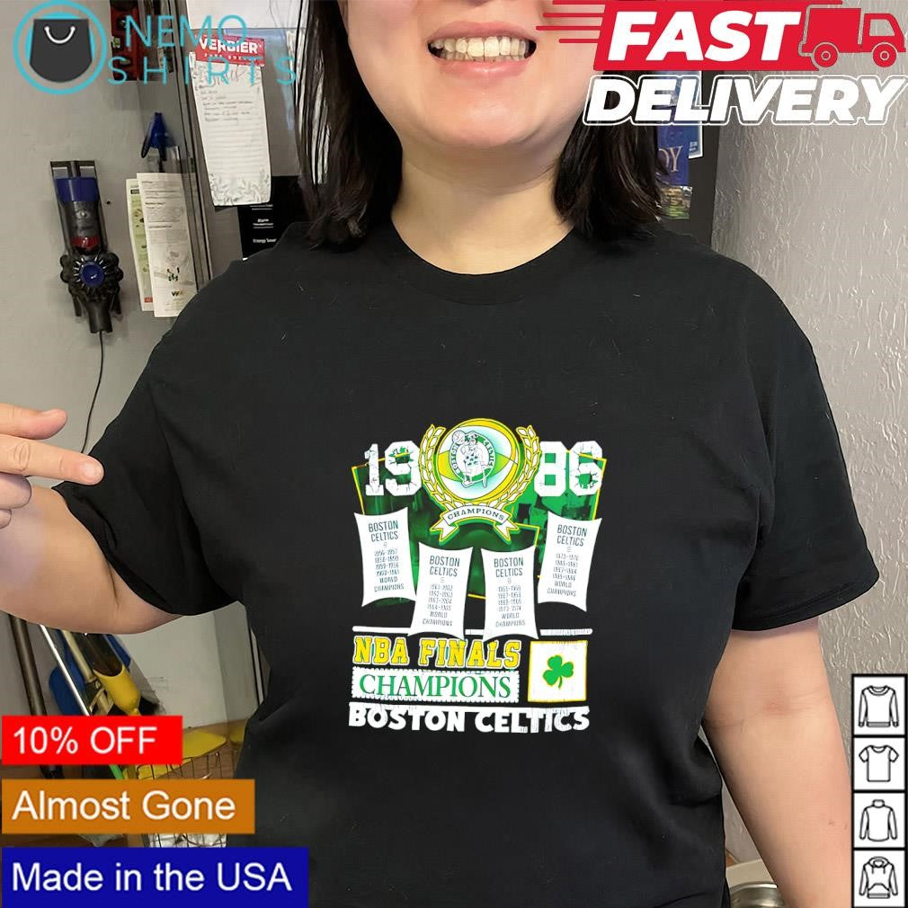 Boston Celtics NBA Finals Champions 1986 shirt
