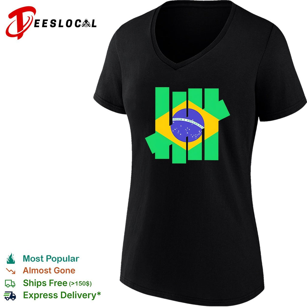 Brazil flag x Undefeated logo shirt