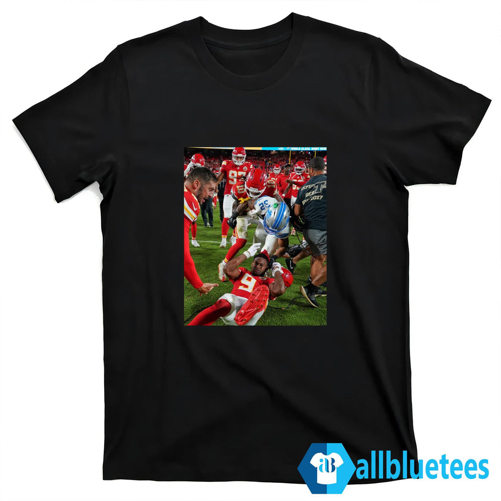 Brian Branch Slaps JuJu Smith-Schuster Shirt