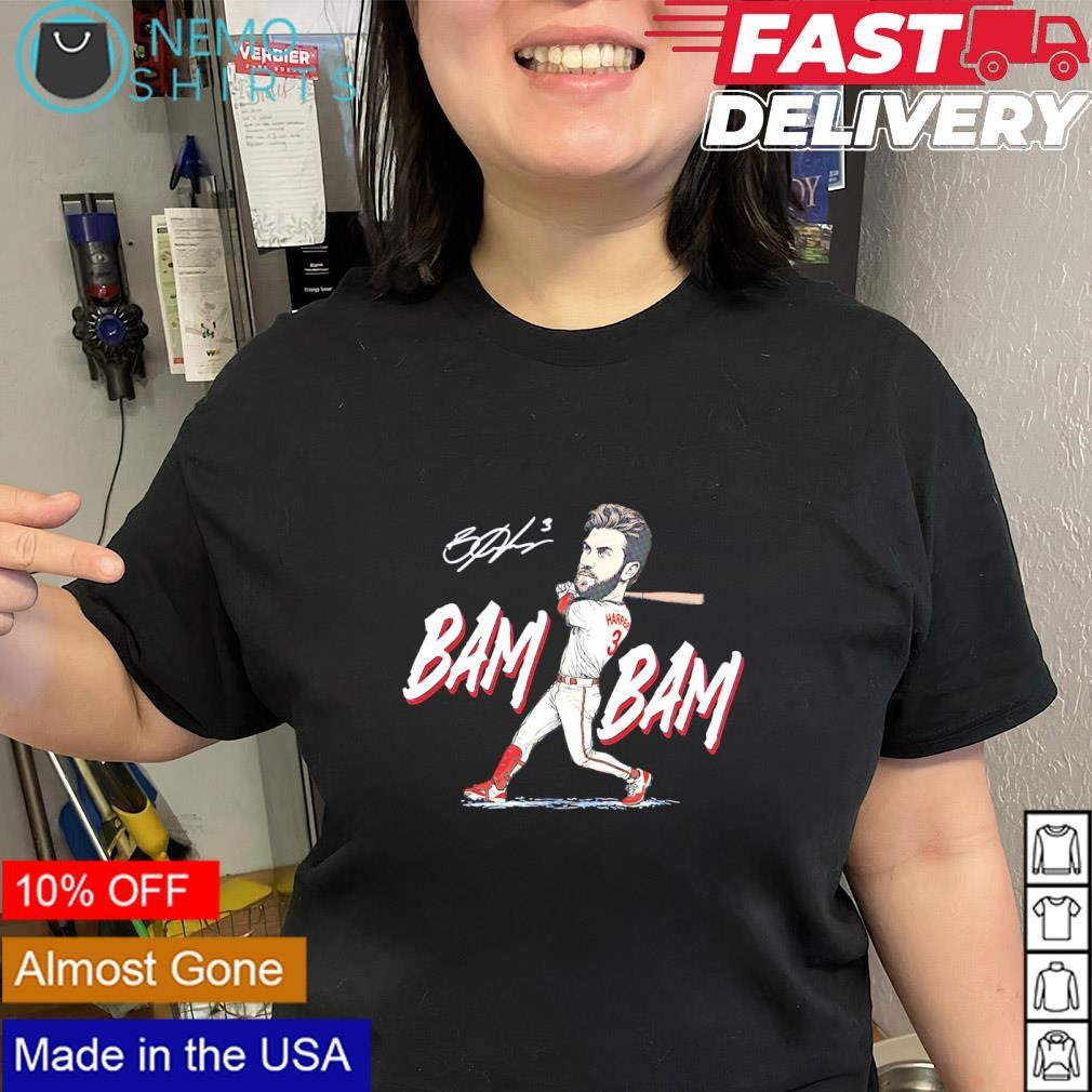 Bryce Harper Bam Bam Philadelphia Phillies player signature shirt