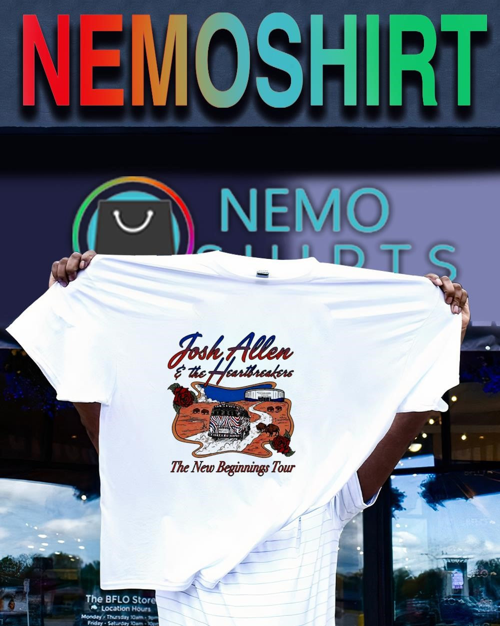 Buffalo Bills Josh Allen and the Heartbreakers the New Beginnings tour 2026-27 shirt