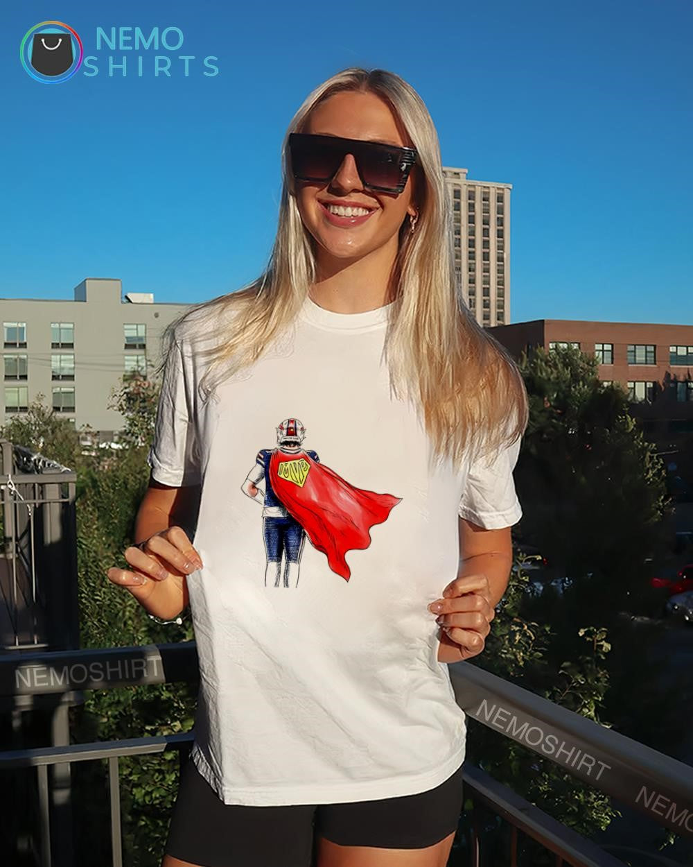 Buffalo Bills quarterback Josh Allen there goes our hero shirt