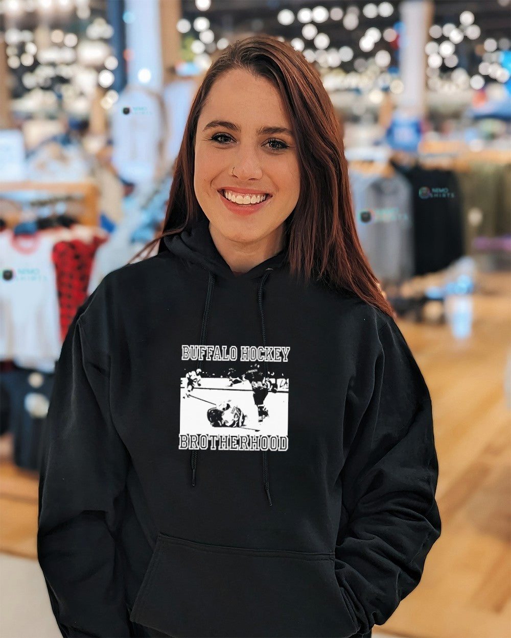 Buffalo hockey brotherhood Brandon Hagel ejected Rasmus Dahlin fight shirt