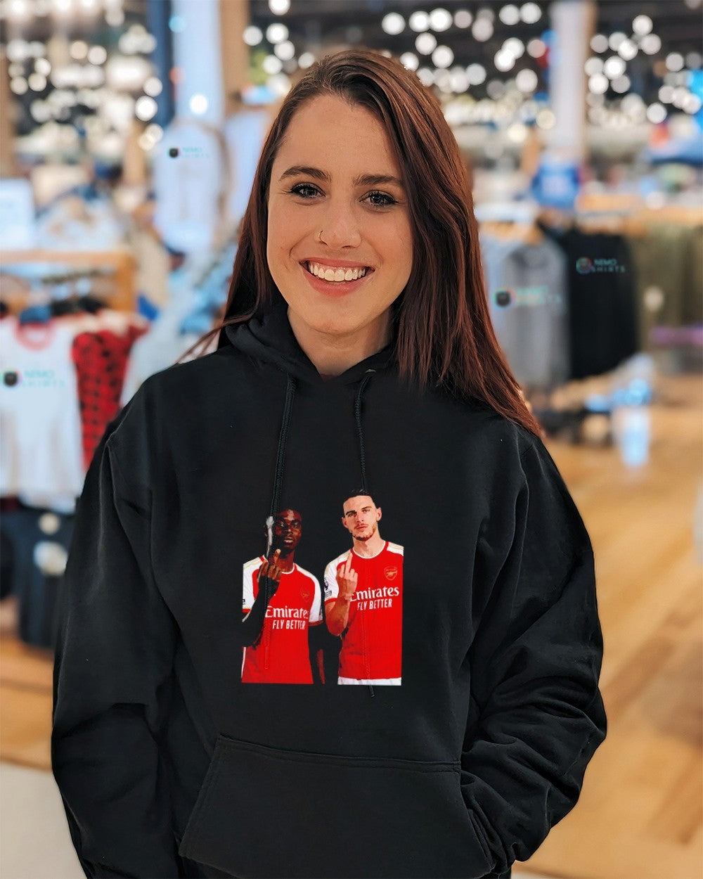 Bukayo Saka and Declan Rice middle finger shirt