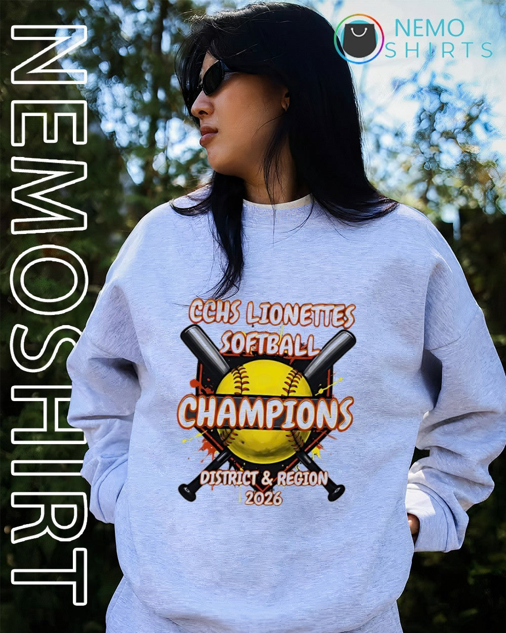 CCHS Lionettes softball champions district & region 2026 logo shirt