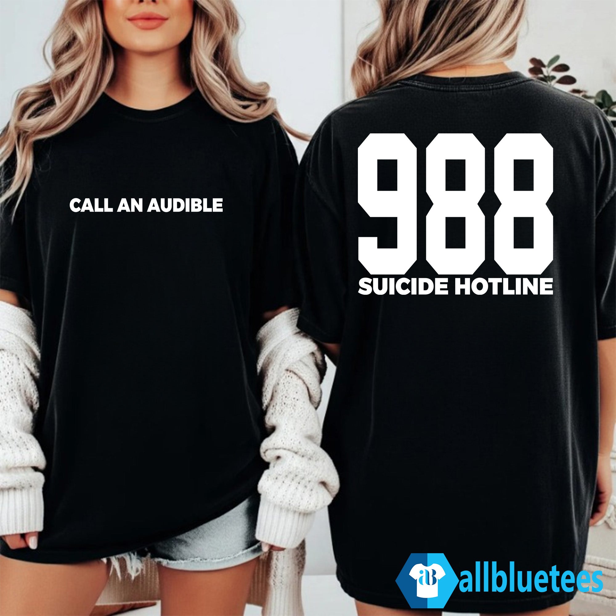 Call An Audible 988 Suicide Hotline Shirt