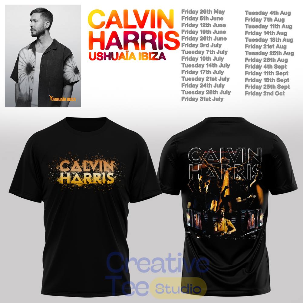 Calvin Harris Electronic Dance Music Festival Tour Tee Hoodie – Ibiza Summer Party DJ Fan Pullover Gift