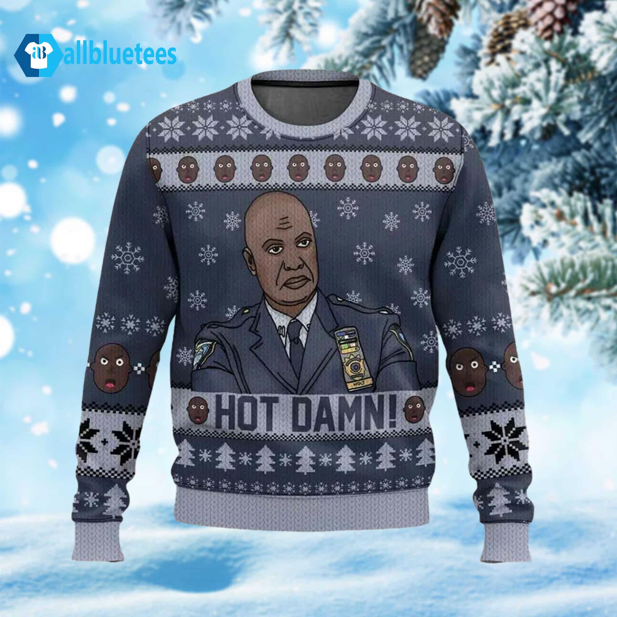 Captain Raymond Holt Hot Damn Ugly Christmas Sweater