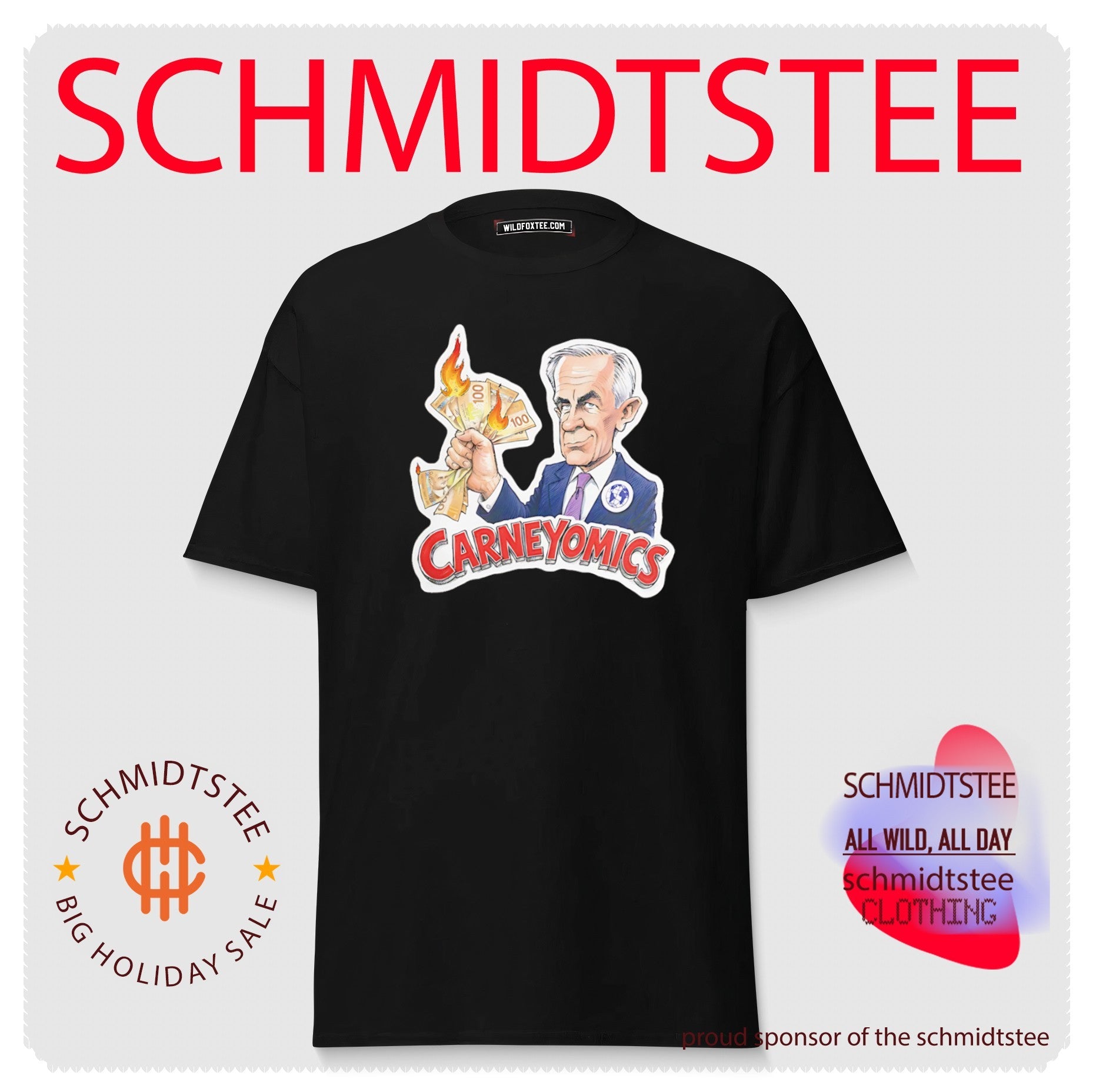 Carneyomics Mark Carney Burning Canadian Money shirt