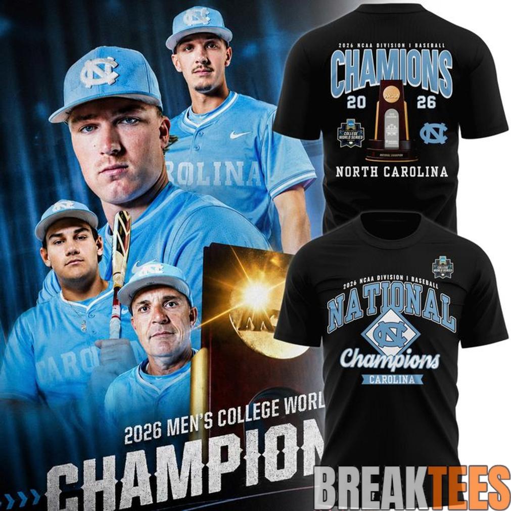 Carolina Baseball 2026 NCAA Baseball National Champions TShirt Black