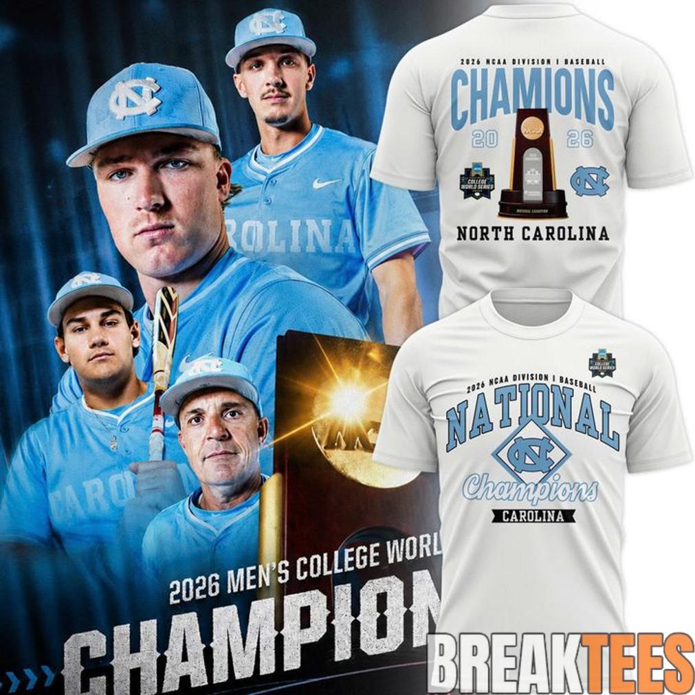Carolina Baseball 2026 NCAA Baseball National Champions TShirt White