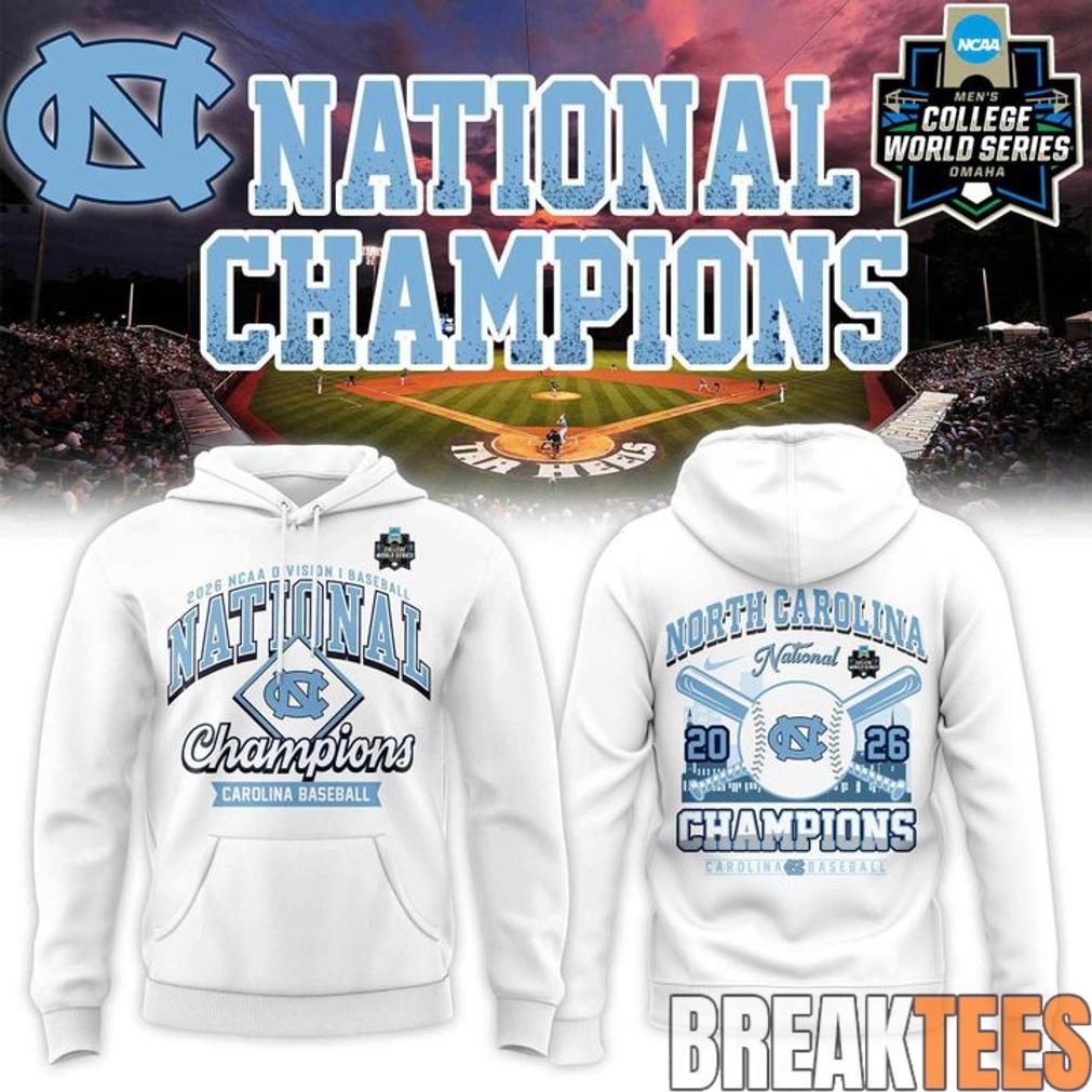 Carolina Baseball Blue 2026 NCAA Division I Baseball National Champions Hoodie