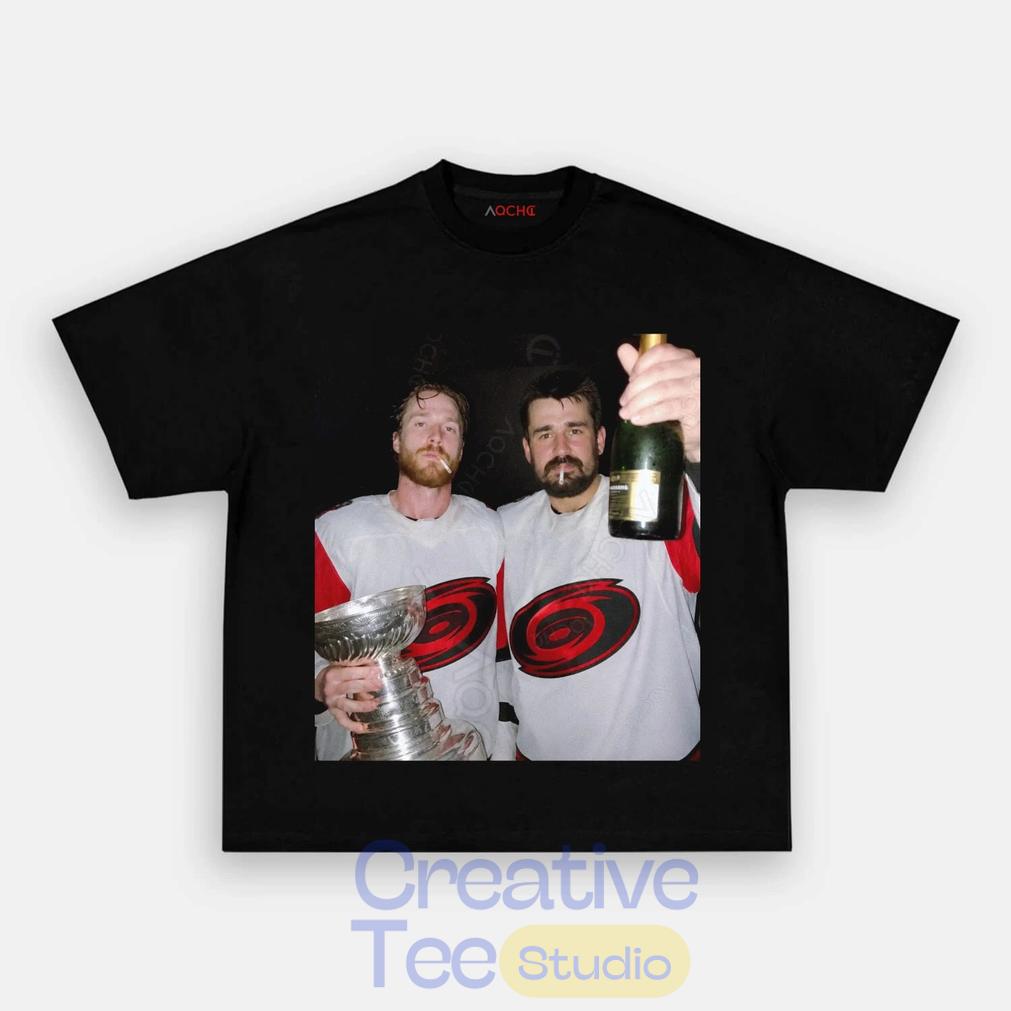 Carolina Hurricanes Hockey Graphic Drunk T-Shirt