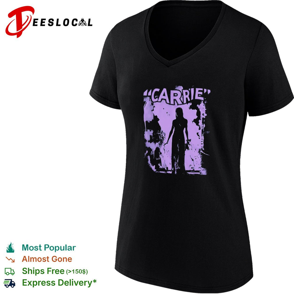 Carrie horror movie silhouette fire shirt