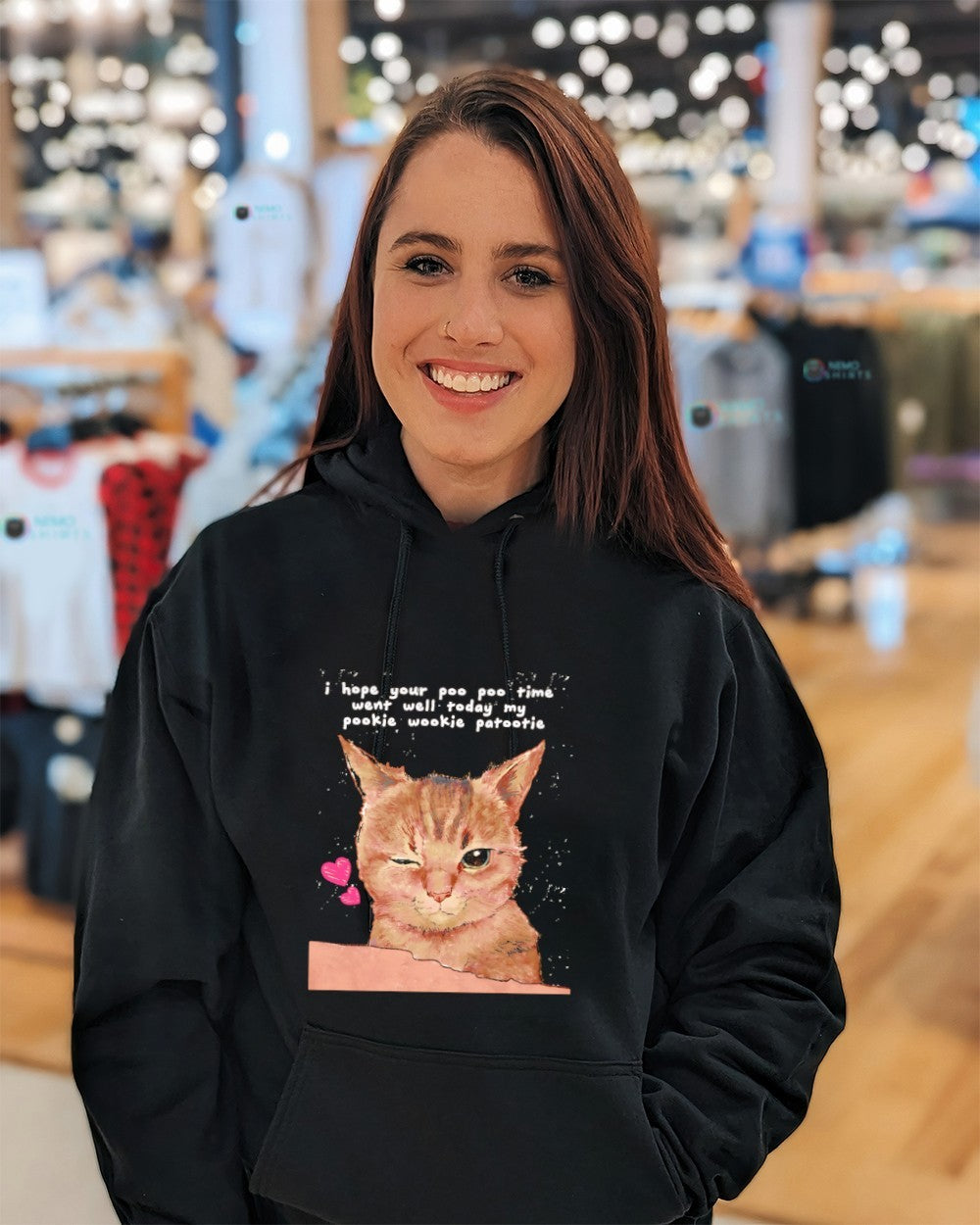 Cat I hope your poo poo time went well today my pookie wookie patootie shirt