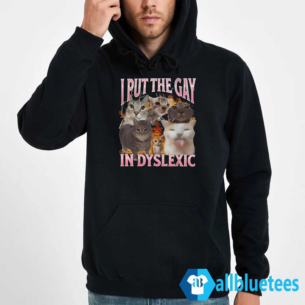 Cats I Put The Gay In Dyslexic Shirt