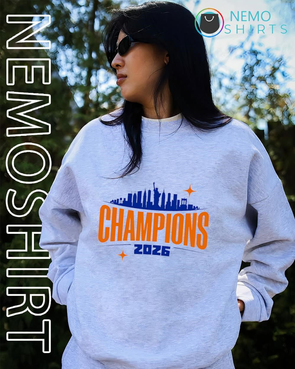 Champions 2026 New York Knicks in 4 skyline graphic shirt