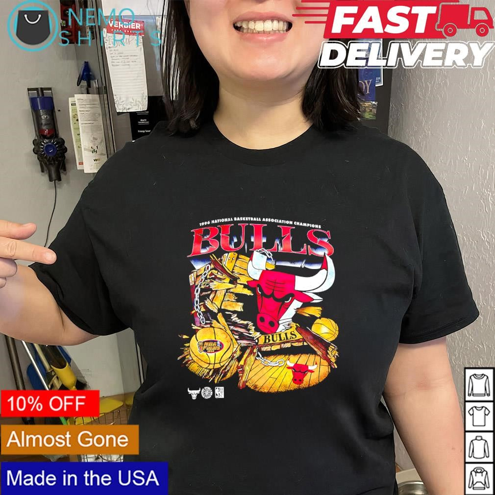 Chicago Bulls Bevel Burst 1996 National Basketball Association Champions logo shirt