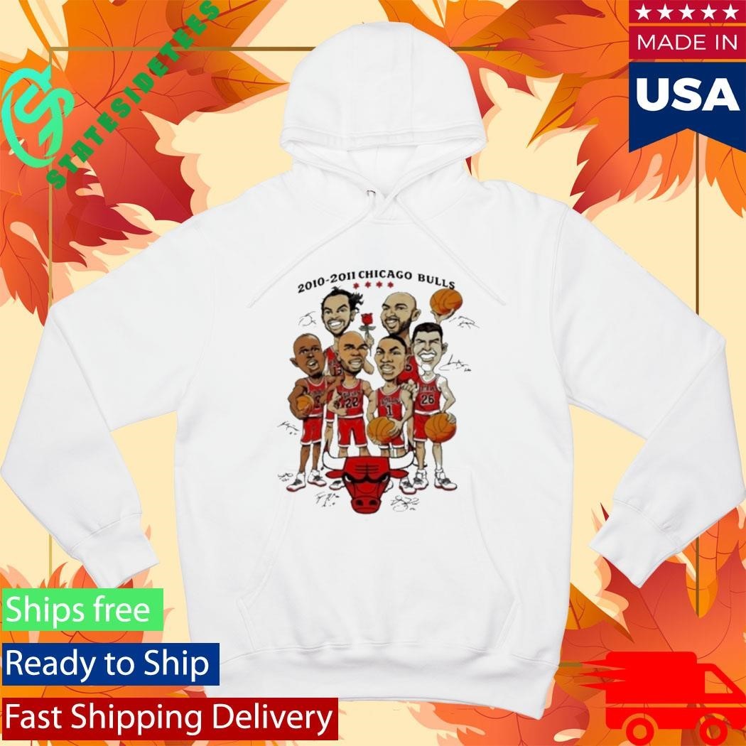 Chicago Bulls Nba 2010-2011 Player Caricature Signature Shirt