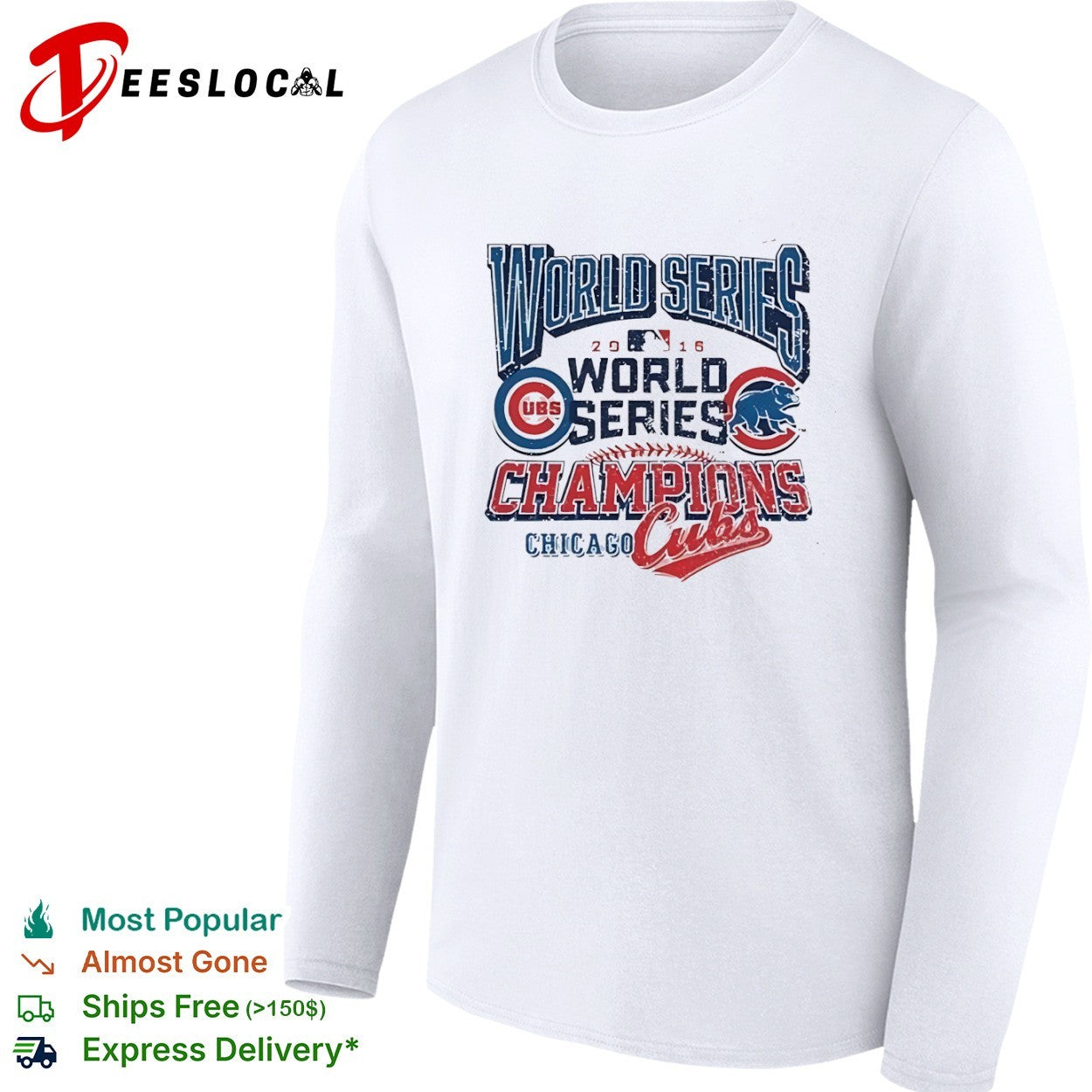 Chicago Cubs 2016 World Series champions baseball bear logo shirt