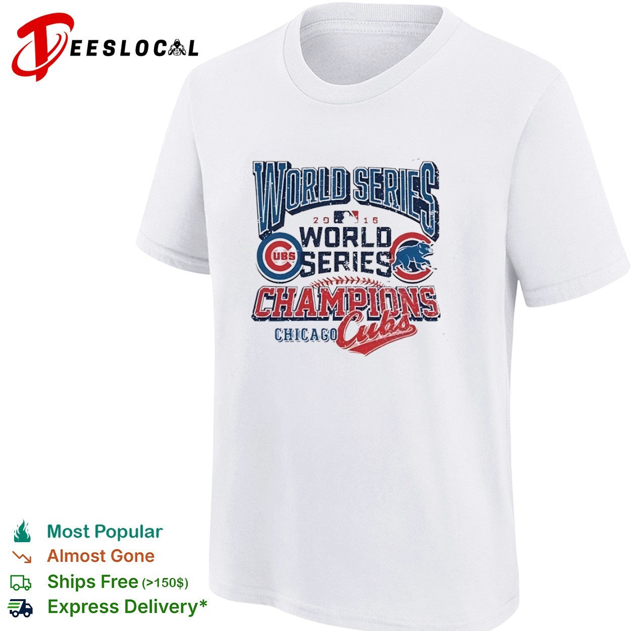 Chicago Cubs 2016 World Series champions baseball bear logo shirt