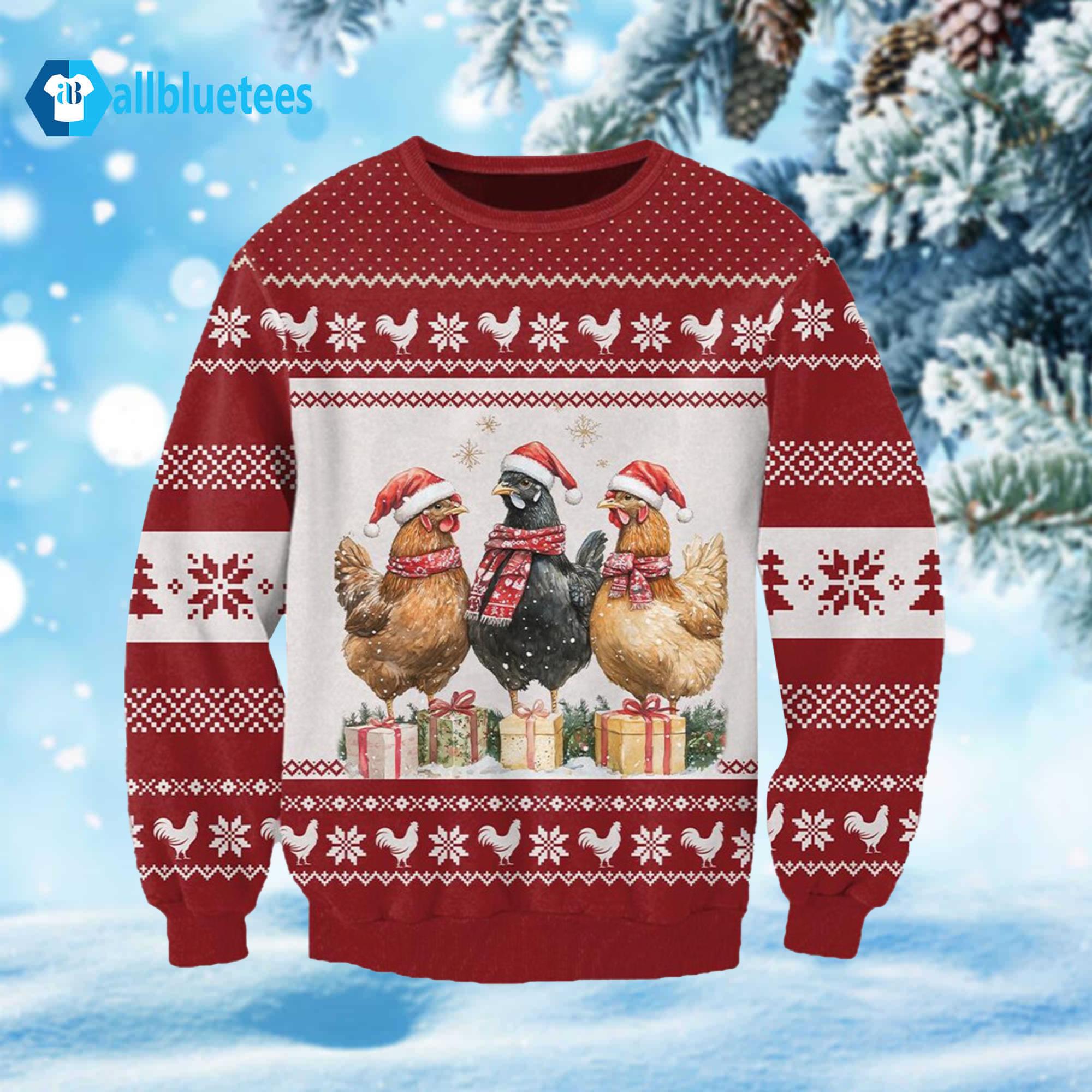 Chicken Coquette Ugly Christmas Sweater