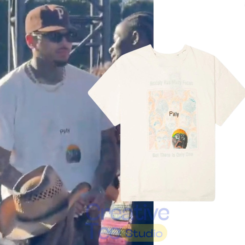 Chris Brown 2026 Paly Anxiety Has Many Faces T-Shirt