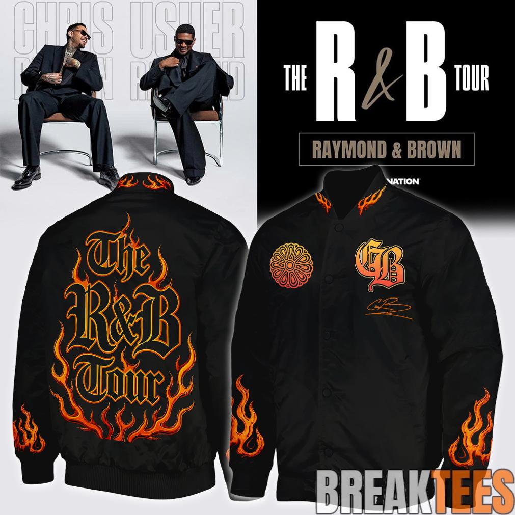 Chris Brown R&B Tour 2026 Bomber Jacket