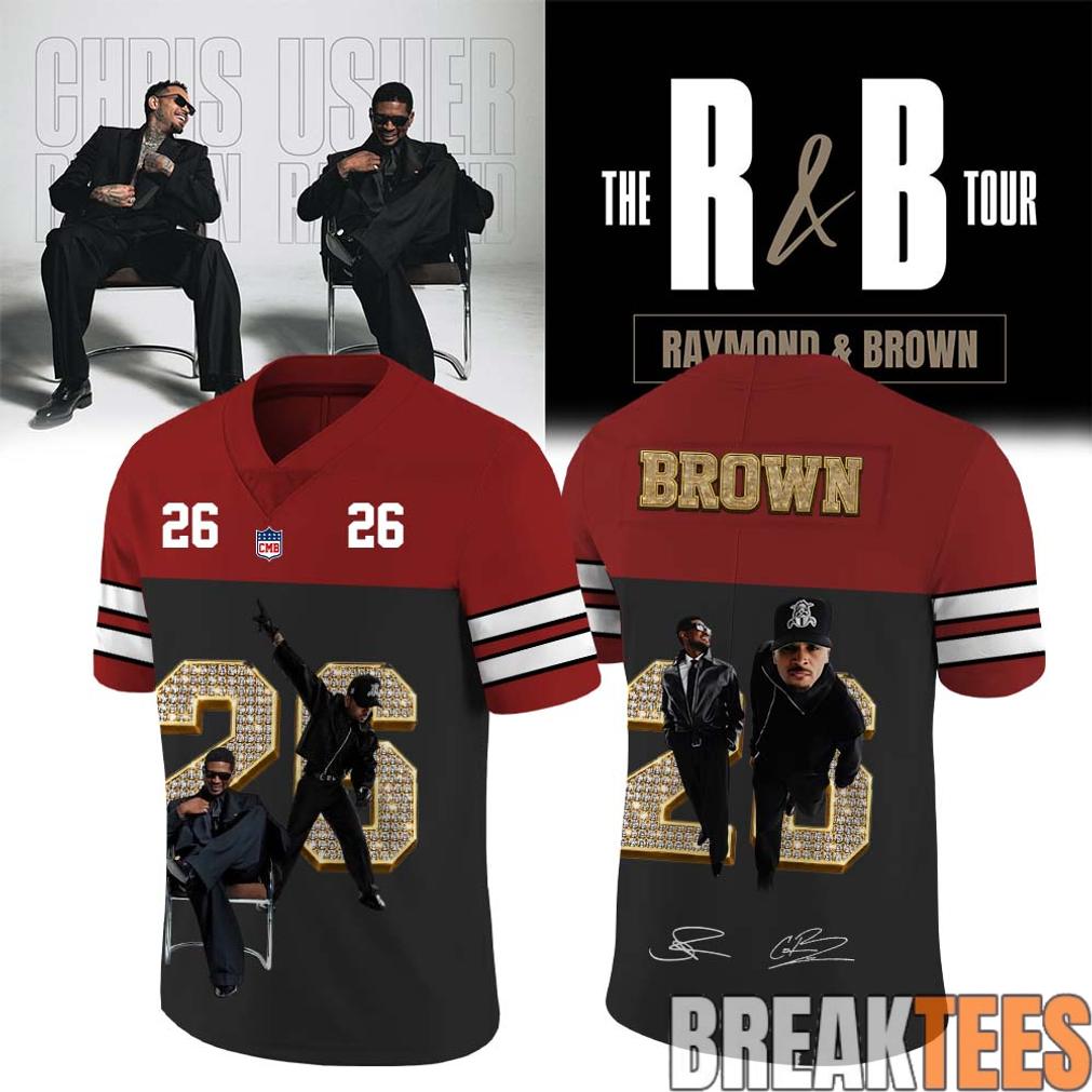 Chris Brown R&B Tour 2026 Football Jersey