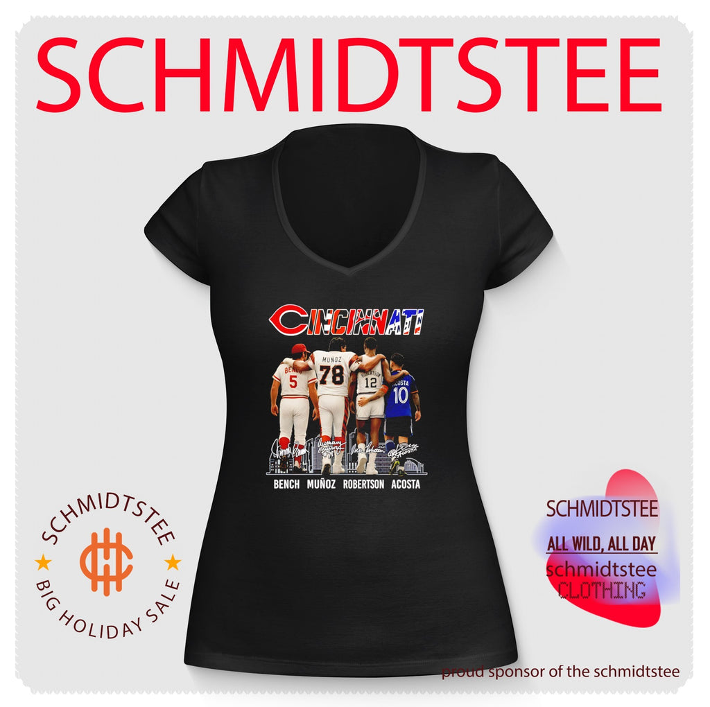 Cincinnati Legends Johnny Bench Anthony Muñoz Oscar Robertson and Luciano Acosta shirt