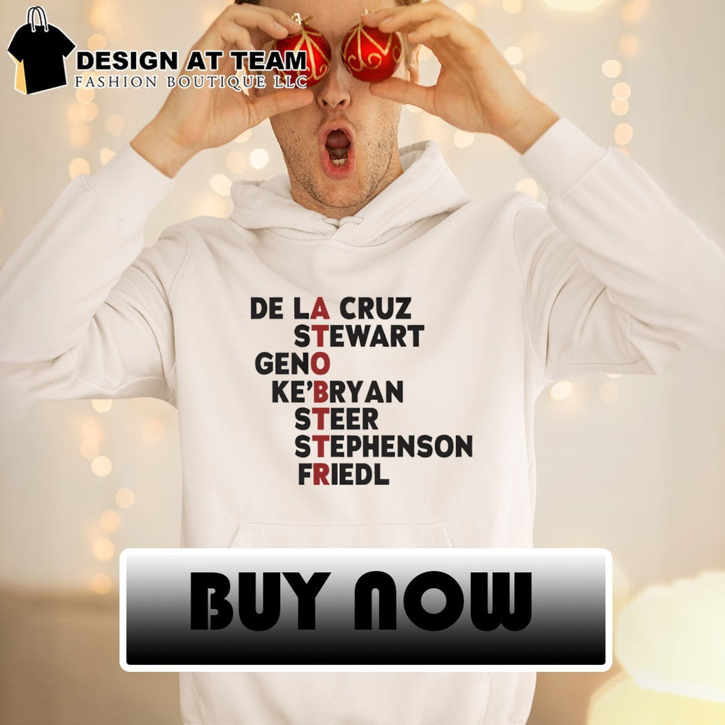 Cincinnati Reds Baseball Atobttr Names De La Cruz Stewart Geno Ke Bryan Steer Stephenson Friedl shirt