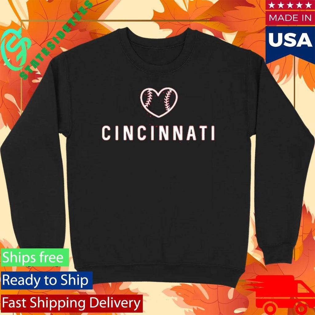 Cincy Cincinnati Baseball Heart Shirt