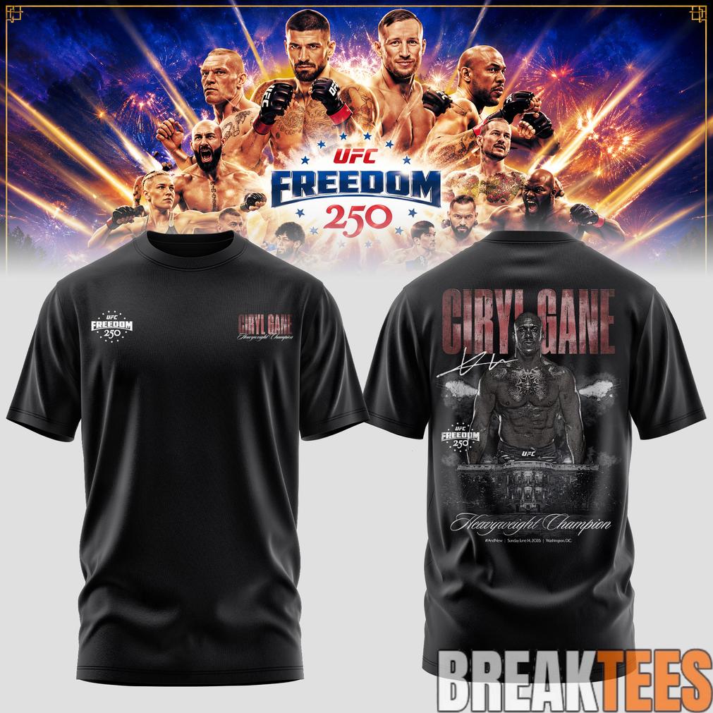 Ciryl Gane UFC Freedom 250 Heavyweight Champion Limited TShirt
