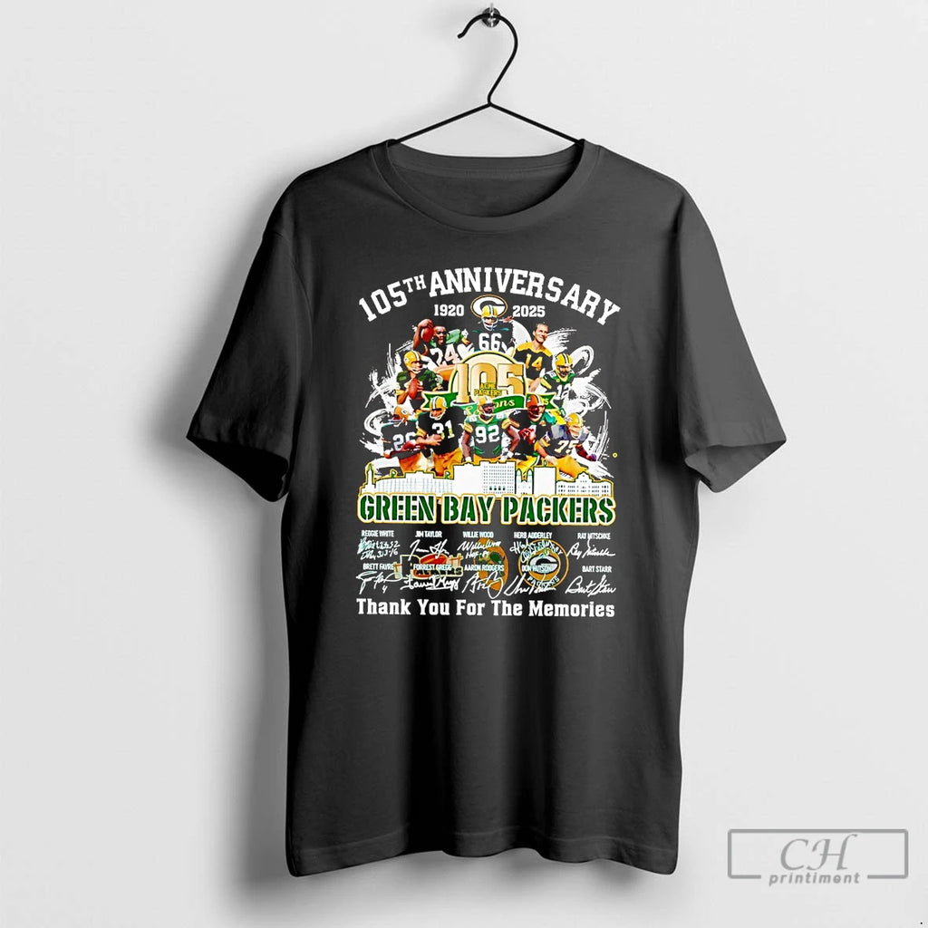 Classic 105th Anniversary 1920 2025 Green Bay Packers Team Players T Shirts Hoodie Sweatshirt | PurePodTees.com