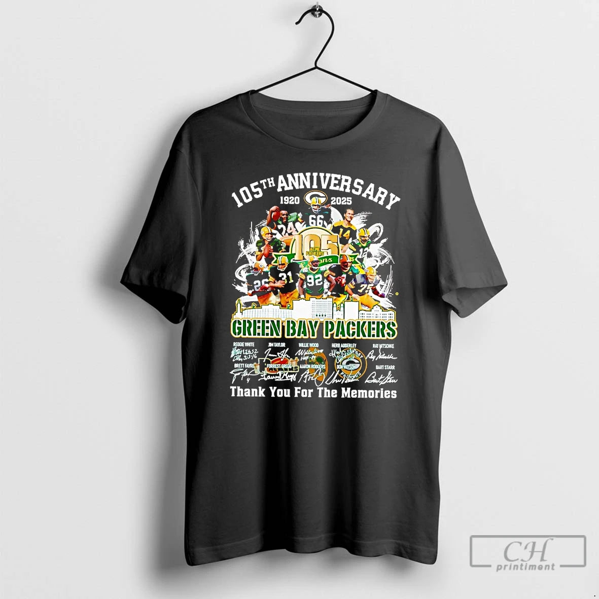 Classic 105th Anniversary 1920 2025 Green Bay Packers Team Players T Shirts Hoodie Sweatshirt | PurePodTees.com