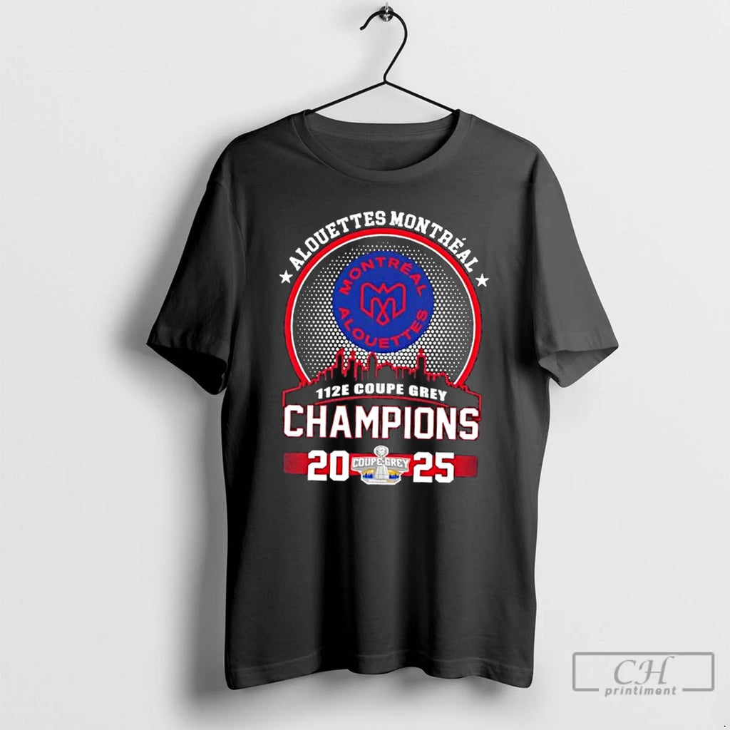 Classic 112e Coupe Grey Champions 2025 Alouettes Montreal Skyline Shirt Hoodie Sweatshirt | PurePodTees.com