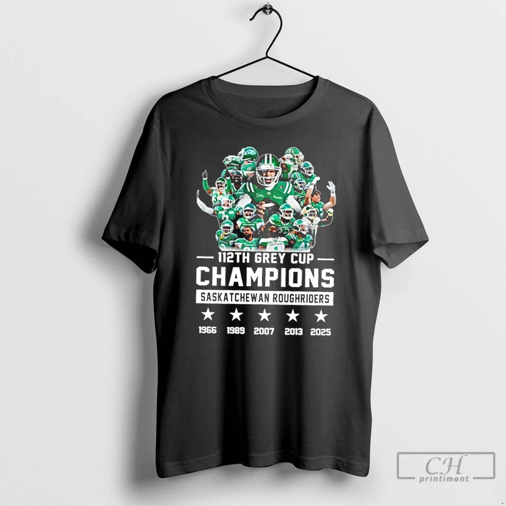 Classic 112th Grey Cup Champions 2025 Saskatchewan Roughriders All Players Shirt Hoodie Sweatshirt | PurePodTees.com